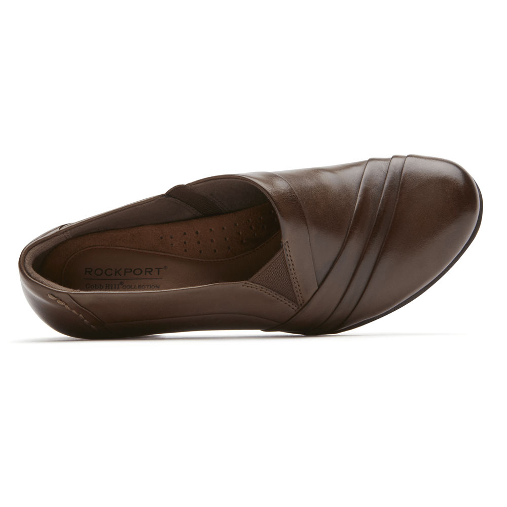 Rockport Womens Cobb Hill Abbott - Slip-On Brown - BVI495162